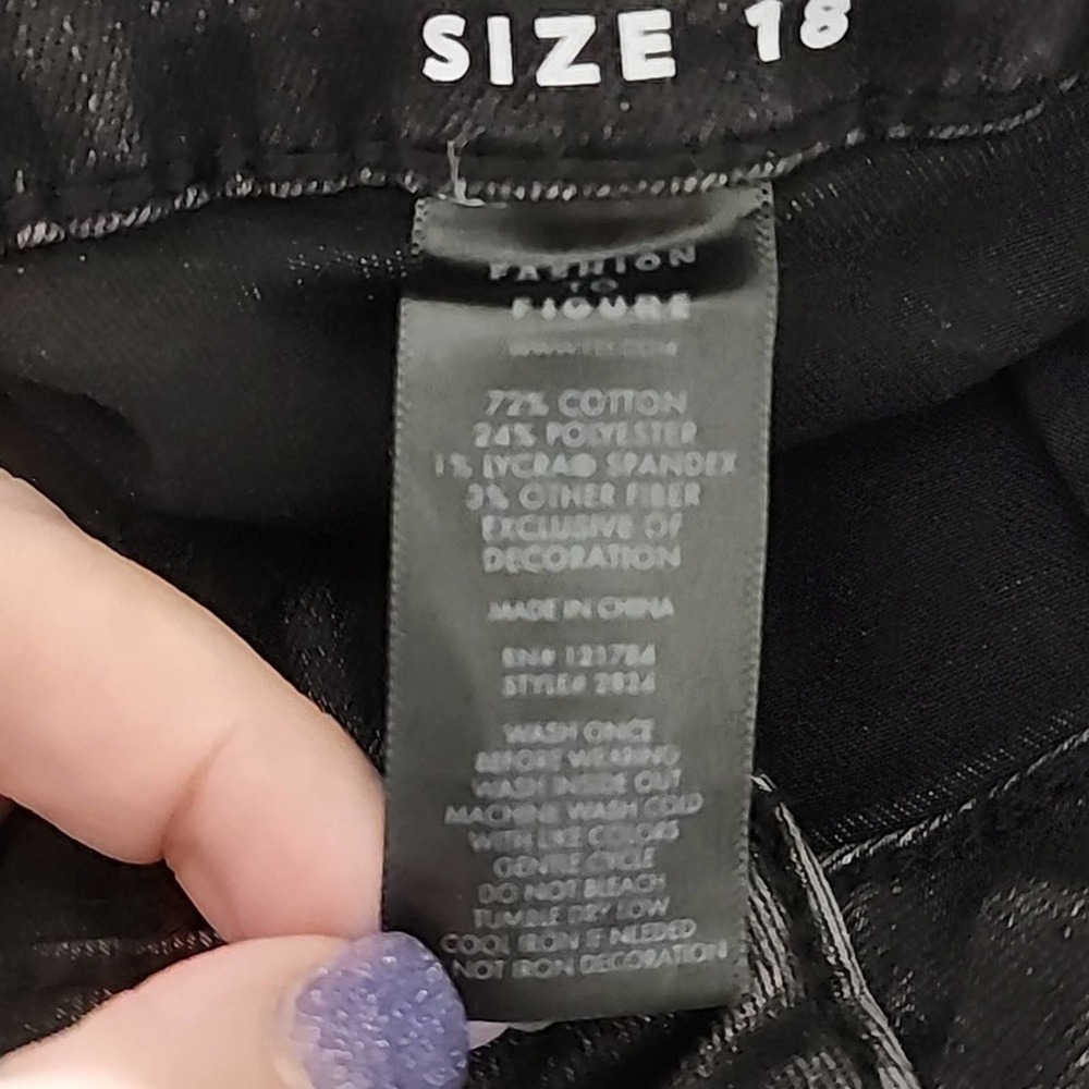 Fashion to Figure Ultra High Rise Paperbag Waist Belted Skinny Jeans size 18 new - Picture 8 of 8